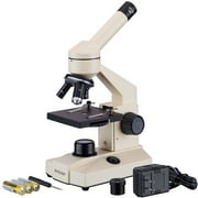 AmScope M100A-LED Compound Monocular Microscope, WF10x and WF16x Eyepieces, 40x-640x Magnification, LED Illumination, Brightfiel