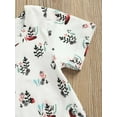 thumbnail image 6 of Newborn Baby Floral Print Short Sleeve Romper + Drawstring Shorts 2 Piece Outfits Set, 6 of 9