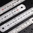 thumbnail image 4 of Stainless Steel Ruler with Inches Centimeters Scales Math Ruler Measuring Tool, 4 of 11