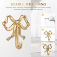 thumbnail image 3 of 2Pcs Brass Bow Hooks for Wall（one Large and one Small）, Gold Bow-Shaped Wall Hooks - Retro Bow-Knot Screw for Bathroom & Bedroom, for Hanging Coats, Hats, Towels, Decor, 3 of 3