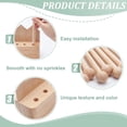 thumbnail image 4 of Plastic Bag Drying Rack Reusable Bag Cup Drainer Holder with 8 Sticks Pinewood Drying Rack for Drying Food Storage Bags Drinking Cups Bottles Dishcloths, 4 of 9