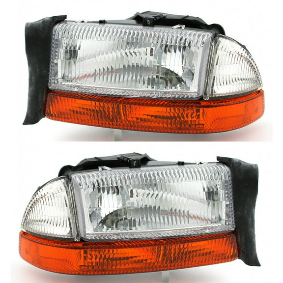 CarLights360: For 1997 - 2004 Dodge Dakota Headlight Assembly Driver and Passenger Side DOT Certified - Replaces CH2502122 CH2503122
