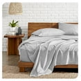 thumbnail image 3 of Full Sheet Set - Luxury 1800 Ultra-Soft Microfiber Bed Sheets - Double Brushed - Deep Pockets - Easy Fit - 4 Piece Set - Bedding & Pillowcases (Full, Heathered Pewter), 3 of 8