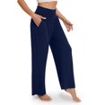 thumbnail image 2 of SOMER Wide Leg Yoga Pants for Women High Waisted Casual Loose Sweatpants Flowy Pants with Pockets, 2 of 6