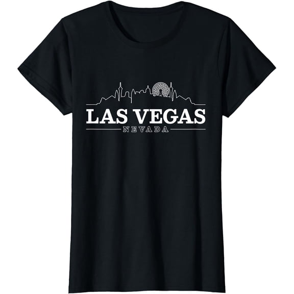 Las Vegas Skyline - Vintage Nevada Souvenir Gift T-Shirt