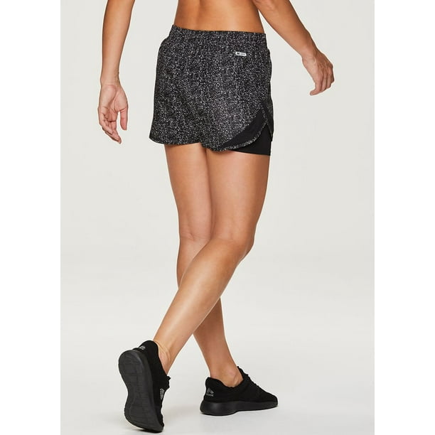 RBX RBX Women's Print Running Shorts with Compression Liner Walmart