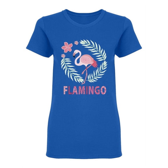 Pink Flamingo Posing Shaped T-Shirt Women -Image by Shutterstock, Female XX-Large