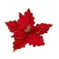 thumbnail image 5 of Glitter Christmas Flower Pendant Artificial Flowers for Home Indoor Bouquets red, 5 of 9