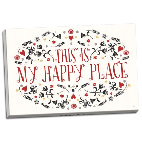 Gango Home Decor Contemporary Otomi Farm I by Veronique Charron (Ready to Hang); One 24x16in Hand-Stretched Canvas