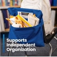 thumbnail image 5 of Seat Sack Elastic Student Chair Storage Pocket - Fits 12"-17" Seats, Stretch Over-the-Chair Storage for Student Desk Organization, Blue, 1-PK, 5 of 10