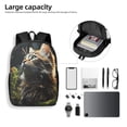 thumbnail image 4 of Uemuo Realistic Style Cute Cat Printed Durable 17-inch Student Backpack - Lightweight, Waterproof, Adjustable Straps, Ideal for School, Work, Travel, 4 of 5