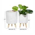 thumbnail image 4 of DecMode 10 In. Planter, MGO, White, 2 - Pieces, 4 of 13