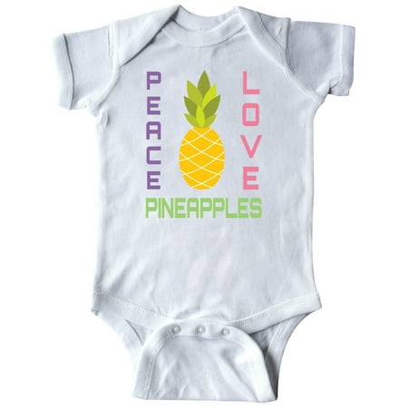 

Inktastic Peace Love Pineapples Gift Baby Girl Bodysuit