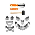 thumbnail image 4 of KLKCMS Outils de Sculpture de Citrouille Ensemble de Pochoirs en Acier Inoxydable Professionnel 13 Pcs, 4 of 9