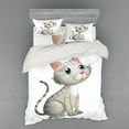 thumbnail image 1 of Ambesonne Grey Bedding Set 4 Pcs, Domestic Cat Pet, Queen, Multicolor, 1 of 3
