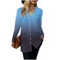 thumbnail image 4 of idosla Cardigans for Women Lightweight Trendy Long Sleeve Dressy Open Front Thin Long Cardigan Flowy Floral Jackets (Dark Blue, XL), 4 of 8