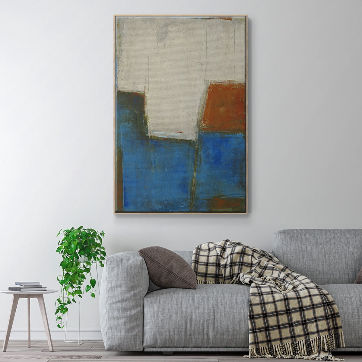 Comple x Thought Framed Premium Gallery Wrapped Canvas - Ready to Hang - 25 x 37 - Natural Wood Floating Frame