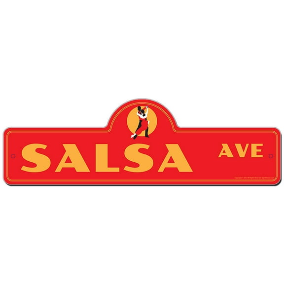 SignMission P-618 Salsa 18 x 6 in. Street Sign - Salsa