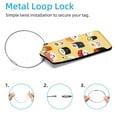 thumbnail image 2 of Square 2Pack PU Leather Japan Sushi Yellow Cruise Luggage Tag with Privacy Cover and Stainless Steel Ring - Suitable for Travel Handbags Backpacks Luggage Tags, 2 of 6