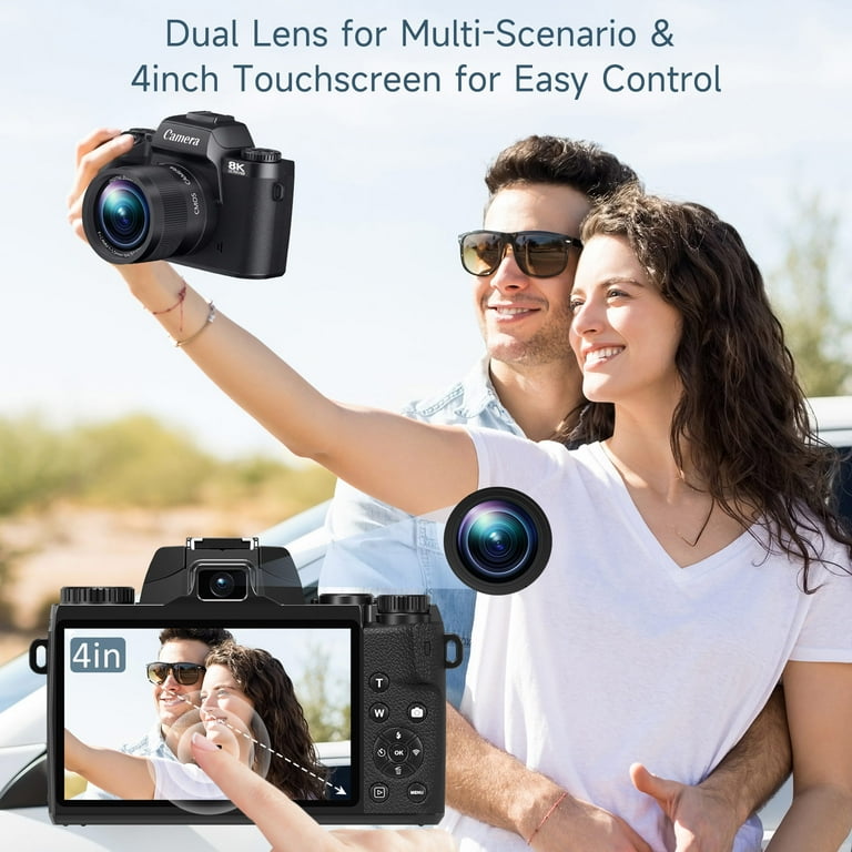 XLURC Digital Camera for Photography 8K Vlogging Camera for
