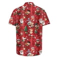 thumbnail image 4 of Elvqul Mens Button up Shirts Cute Graphic Short Sleeve Christmas Shirts for Men Dressy, 4 of 5