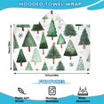 thumbnail image 2 of White Christmas Tree Pattern Hooded Bath Towel，50"x30" for Ages 3 To 12 Kids, Quick Dry Lightweight Soft Microfiber Hood Beach Towel Cover Up for Kids, 2 of 7