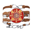 thumbnail image 1 of Red Eyes Mexico Totems Ancient Civilization Bracelet Love Chain Rope Ornament Wristband, 1 of 3