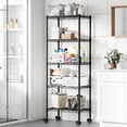 thumbnail image 7 of Gianna 5 Tier Heavy Duty Adjustable Wire Shelving with Wheels, Storage Racks for Garage Kitchen Pantry Laundry Office, Easy Assembly, 23"D x 13"W x 60"H, 7 of 7