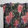 thumbnail image 3 of Designart 'Pansy Flowers Red Rose Patterns' Floral Curtain Panel, 3 of 5