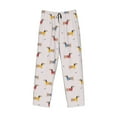 thumbnail image 6 of Uemuo Dachshund Dog Puppy Pattern Men's Wide Leg Palazzo Lounge Pants with Pockets Light Weight Loose Comfy Casual Pajama Pants-Large, 6 of 9