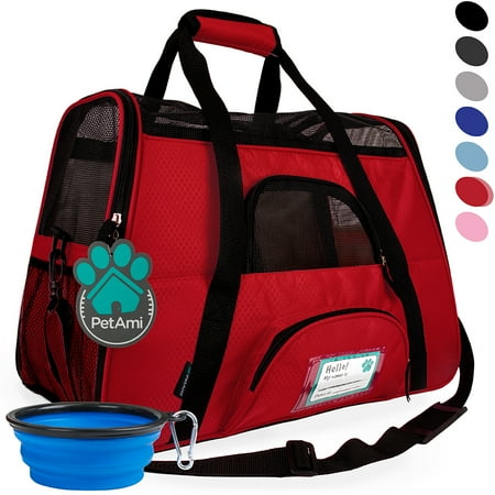 UPC: 0819594021984 | PetAmi Premium Airline Approved Soft Sided Pet Carrier  Small  Red