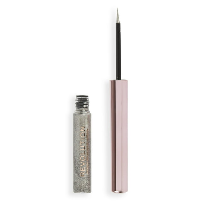 Delineador Líquido Revolution Beauty London Super Flick Plata