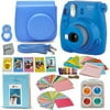 Fujifilm Instax Mini 9 Instant Fuji Camera COBALT BLUE (NEW 2017 Release) + Accessories Bundle + Custom Matching Case + Photo Album + Assorted Frames + 4 Color Filters + 60 Sticker Frames + MORE