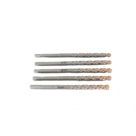 TMAX 5 pc Premium Percussion Masonry Drill Bit 3/16 x 3-3/8 Inch