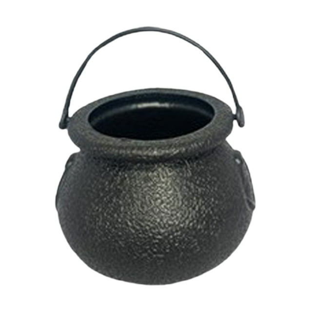 Jierger 1 Pce Bol à Bonbons en Plastique pour Halloween avec Poignée, Pot à Collation Festif Robuste, Support Réutilisable Durable, pour Décoration de Fête d'Halloween, Maison, Table, Porche, Entrée