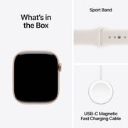 Apple Watch Series 11 [GPS 46mm] Smartwatch with Rose Gold Aluminum Case with Light Blush Sport Band - M/L