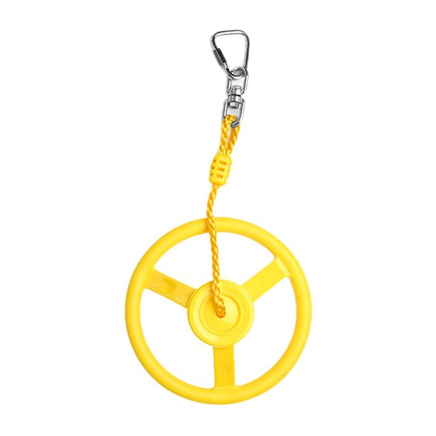 Juguete de volante para niños, empuñadura única, rueda de escalada, accesorio para casita de juegos. Amarillo