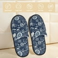 thumbnail image 2 of Sigee Sailing Cruises Nautical for Cozy Furry Slippers Super Soft Indoor and Outdoor Use, Non-Slip Sole Slip On House Slippers-Large, 2 of 8