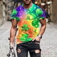 thumbnail image 1 of Ceisia Men's Slim Fit Short Sleeve T-Shirt St. Patrick's Day Themed Print Clover Spring Summer Shirt Gift, 1 of 8