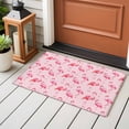 thumbnail image 4 of Pink Flamingo Entryway Rug 2'x3'&nbsp; Non Slip Front Door Mats, Summer Animals Entrance Rugs Indoor Outdoor Carpet, Washable Floor Mats Small Area Rug for Bedroom Kitchen, 4 of 8