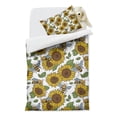 thumbnail image 2 of White Sunflower Duvet Cover and Pillowcase Set for Single Bedding, Bedroom Accessories for Kids Teens, 2 of 5