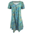 thumbnail image 4 of Le Feuvre Women's Casual And Fashionable V Neck Loose Printed Short Sleeved Dress, 4 of 4