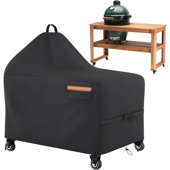 Grill Cover for 60 Inch Big Green Egg Grill Table Cover, Kamado Ceramic BBQ 420D