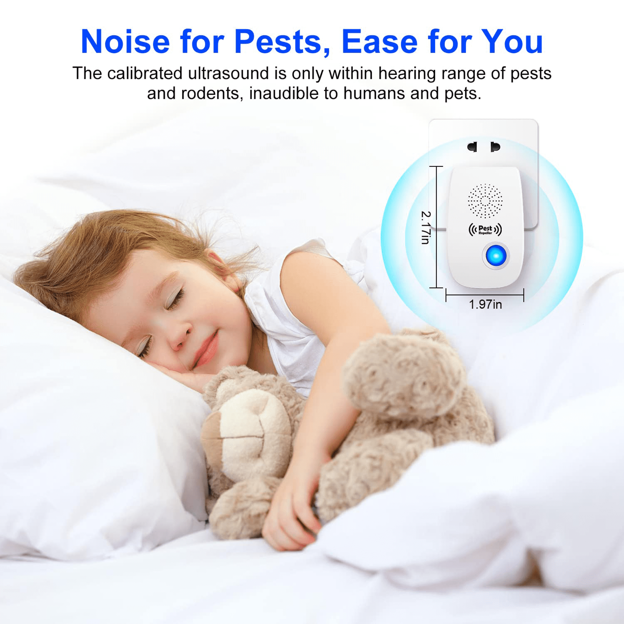 BugBust Ultrasonic Pest Repeller - Pest Repellent Pest Control Plug in Indoor Pests for Mosquito, Insects,Cockroaches, Rats, Bug, Spider, Ant, Rodent 6/12pack
