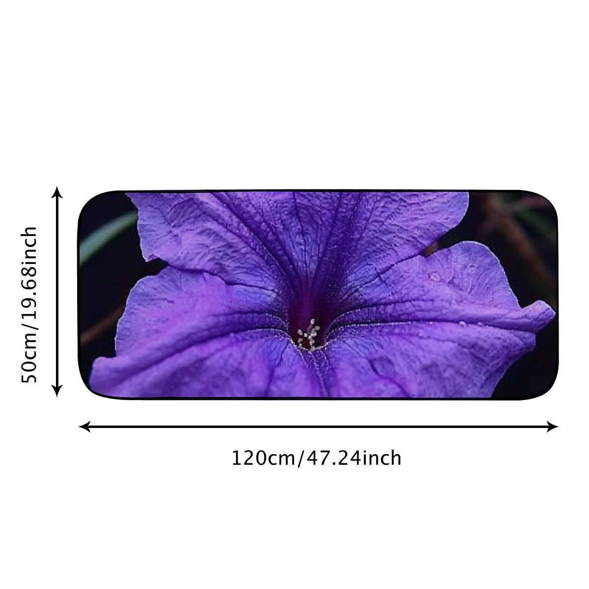 Heduofu Decorative Door Mat, Door Mat with Non-Slip Rubber Backing, Easy Cleaning, Traps Dirt, Rug for Entry, Patio, Garage  - Flower Tropical Purple Tropical Flowers Nature 19.68*47.24 in