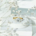 thumbnail image 5 of Rosec Jewels Moissanite 3 Stone Engagement Ring for Women - Moissanite Statement Ring - D-VS1 Quality Certified, 10K Yellow Gold, US 10.00, 5 of 9