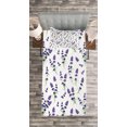 thumbnail image 3 of Ambesonne Lavender Quilted Bedspread Set 2 Pcs, Watercolor Art Plant, Twin Size, Violet Green, 3 of 3