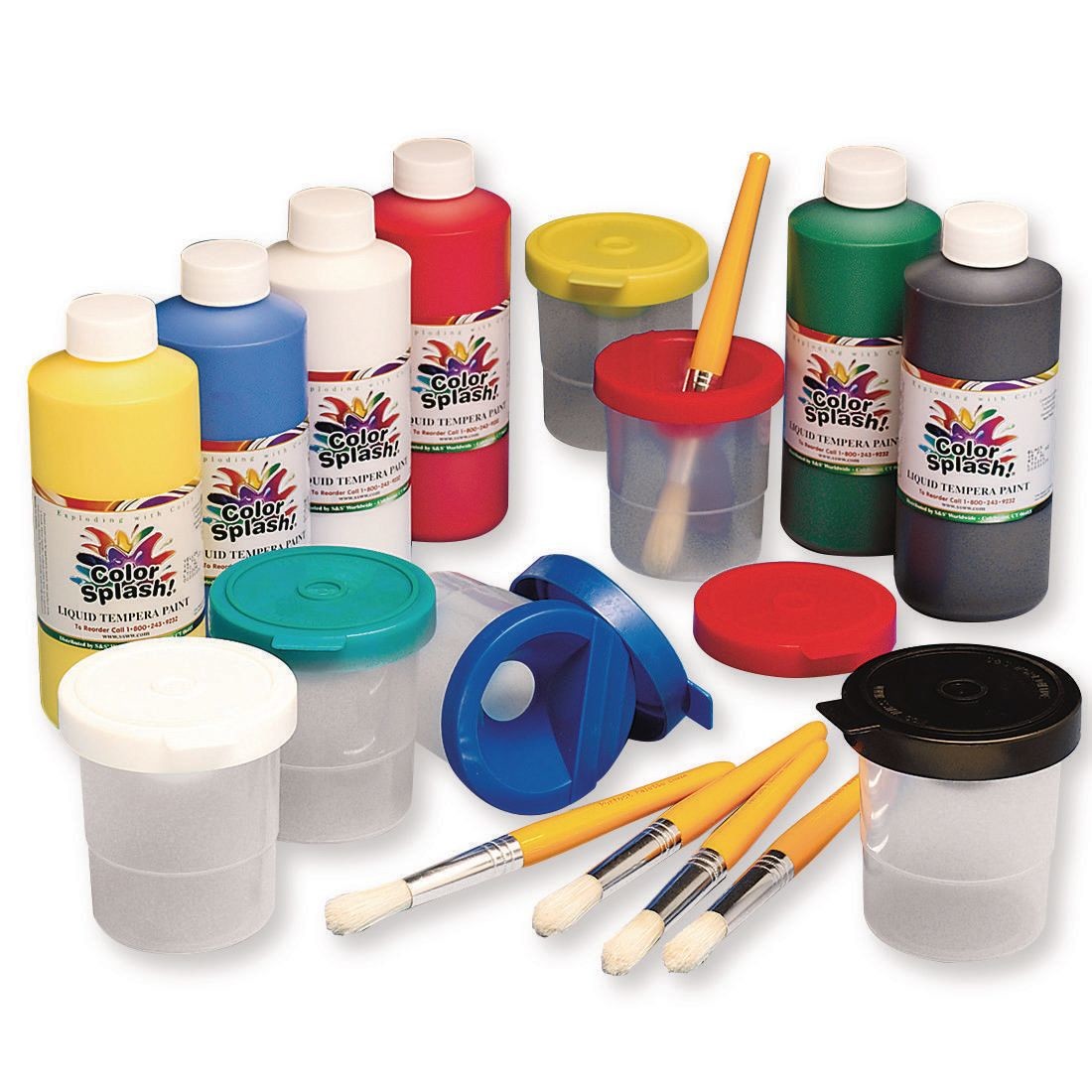 Color Splash!® Liquid Tempera Paint Easy Pack, 16 oz.
