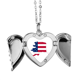 thumbnail image 1 of Mapa de estrellas rayas bandera forma Alaka USA Alas de ángel collar colgante regalo de moda Unbranded M, 1 of 3