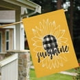 thumbnail image 2 of Yellow Sunshine Sunflower House Flag 28x40 Inch Double Sided Black and White Buffalo Check Plaid Floral Outdoor Flags Summer Farmhouse Decorations Holiday Garden Flags for Lawn Outside Decor, 2 of 5